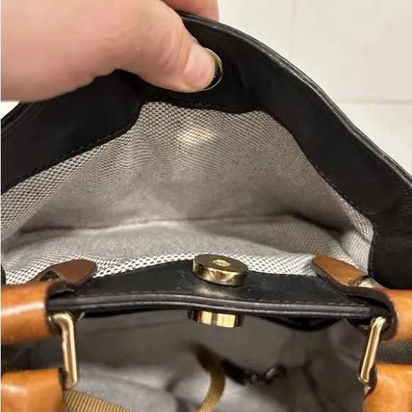 Dooney & Bourke Black and Brown Tote - Picture 6 of 6